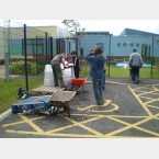 Loading up the wheelbarrows