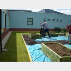 Surfacing the raised bed area