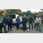 Gathering at the start of the day in the Car Park in Bradfield